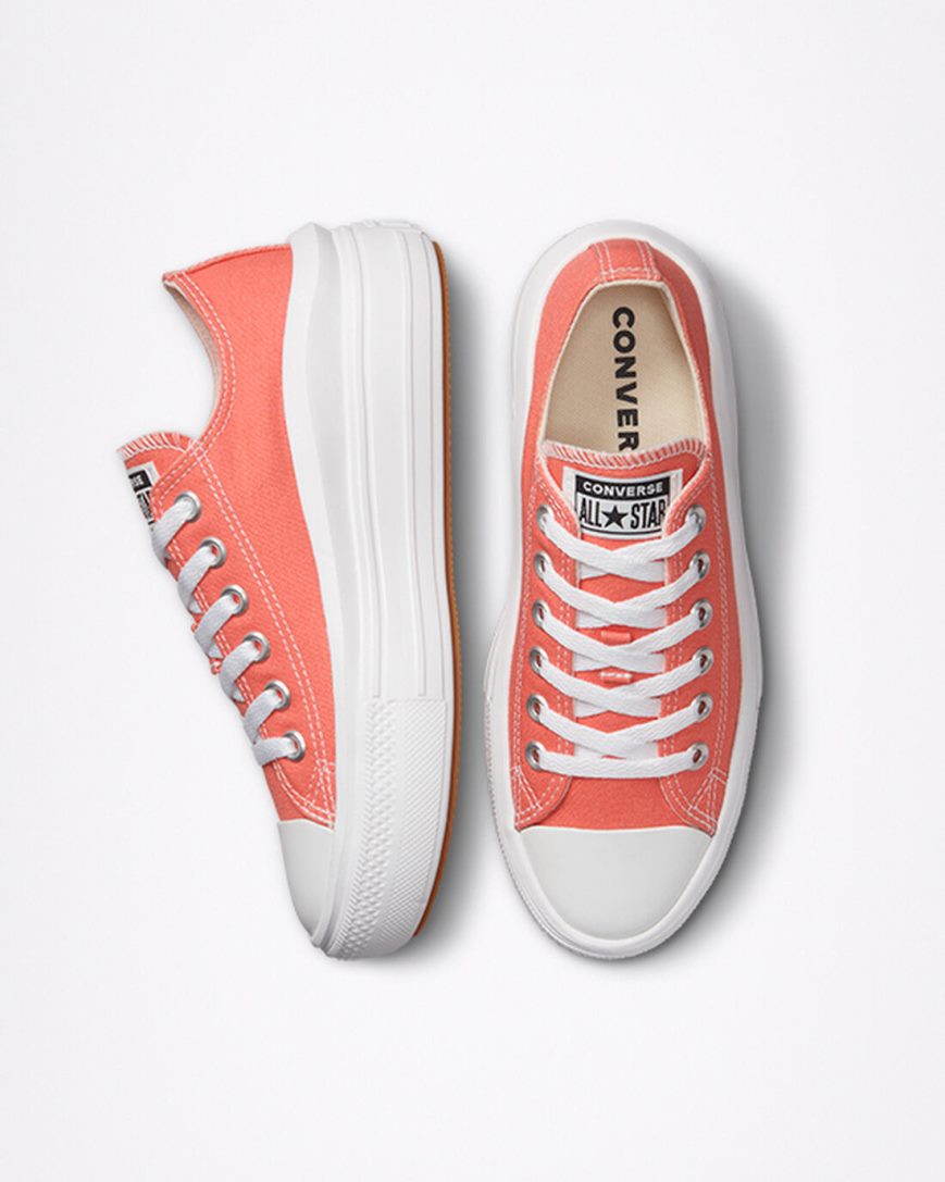 Zapatos Plataforma Converse Chuck Taylor All Star Move Bajas Mujer Naranjas Blancas | PE 40L5E7